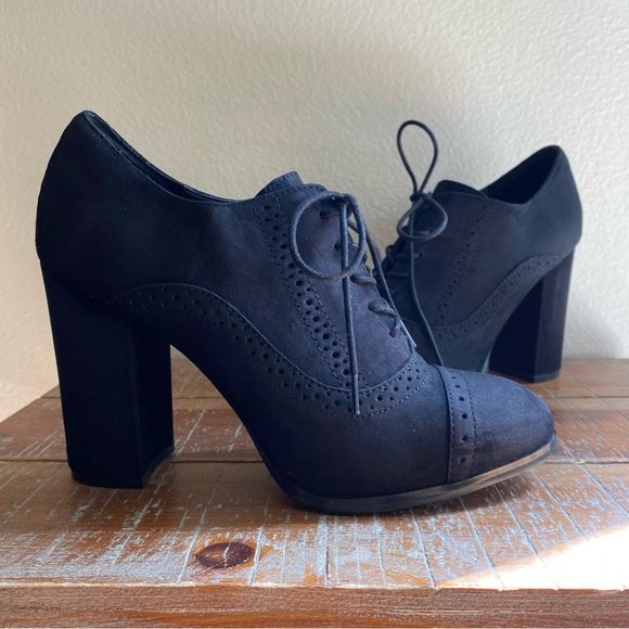 Isola Shoes - Isola black suede Oxfords ankle booties